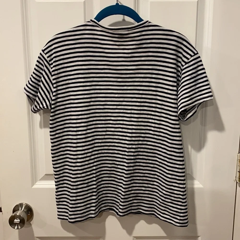 J Crew Striped Slub Knit Dressy Tee EUC